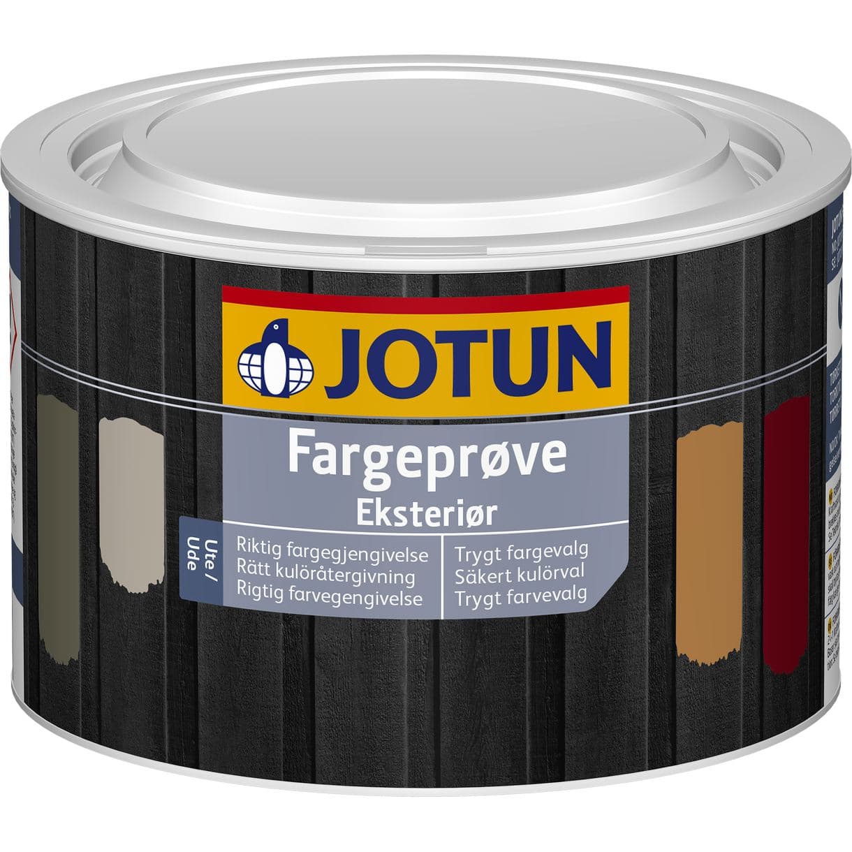 KULÖRPROV TÄCKFÄRG JOTUN EXTERIÖR BAS OXIDRÖD 0,45L