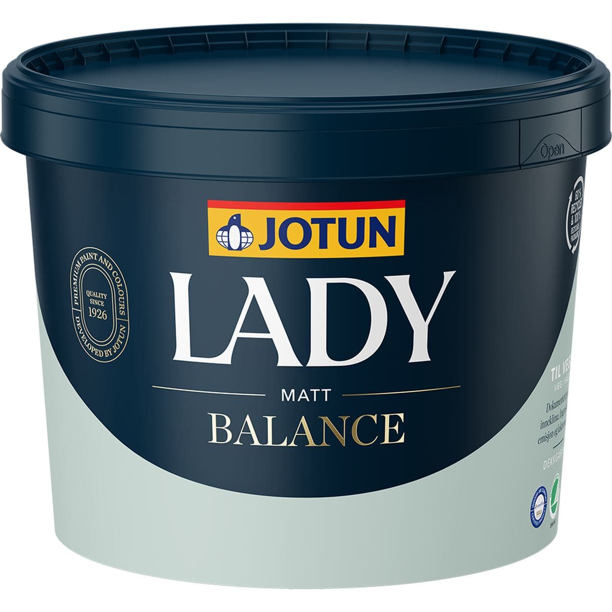 VÄGGFÄRG LADY BALANCE A-BAS NY LÅG BURK 2,7L
