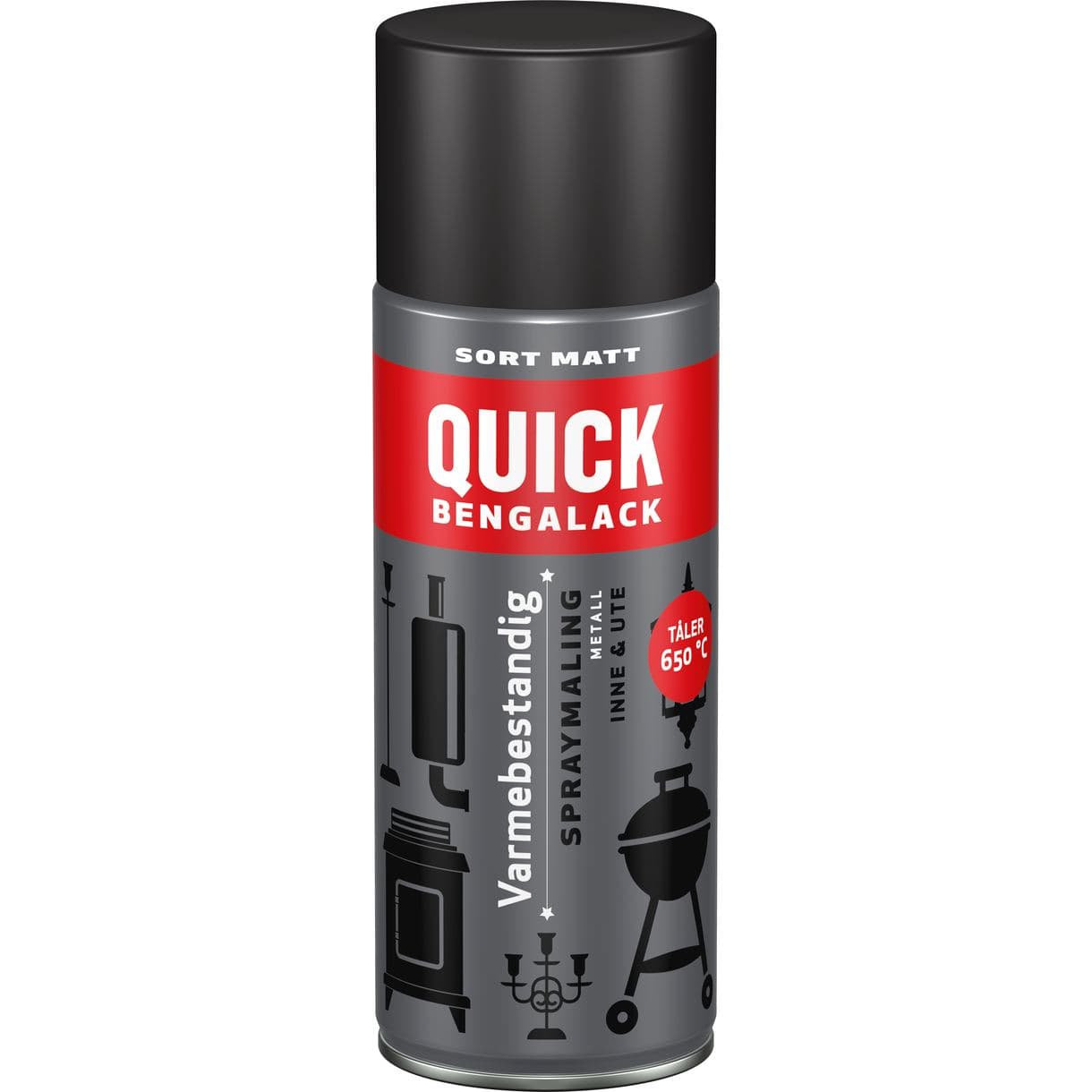 SPRAYFÄRG QUICK VÄRMEBESTÄNDIG 0,4L
