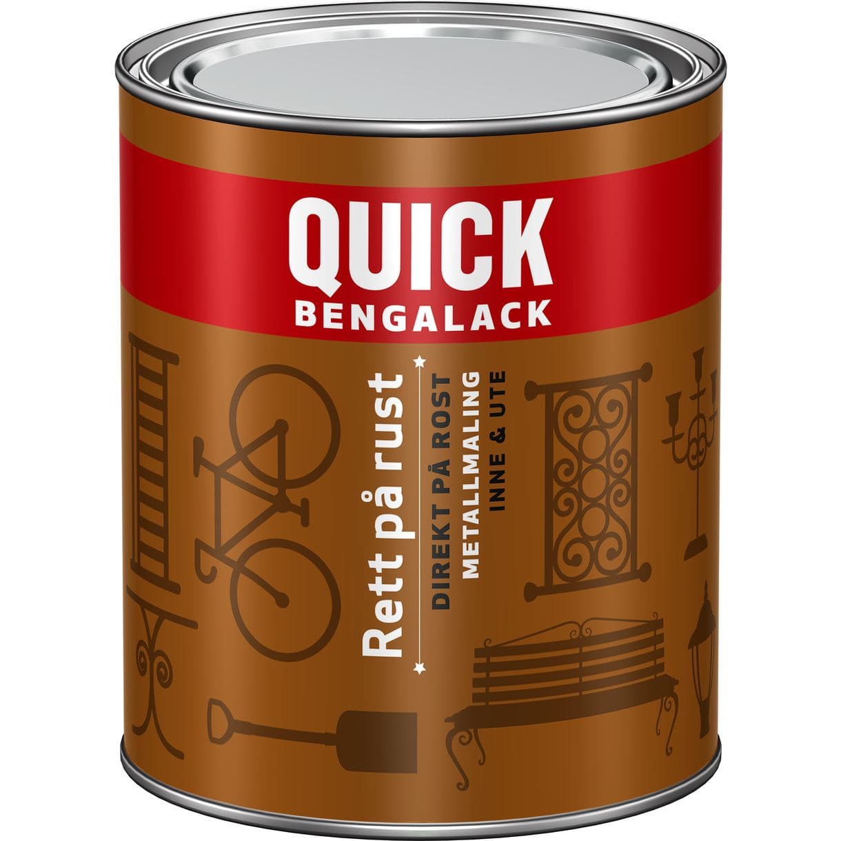 ROSTSKYDDSFÄRG QUICK BENGALACK DIREKT PÅ ROST SV BLANK 0,75L