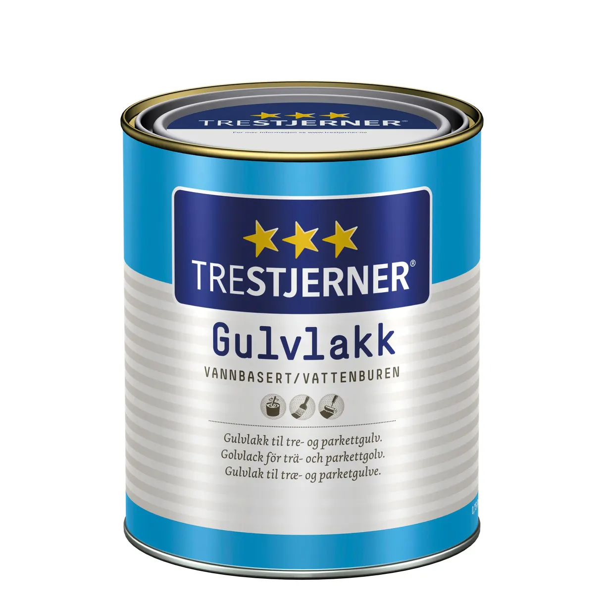 GOLVLACK TRESTJERNER HALVBLANK VATTENBASERAD 0,75L