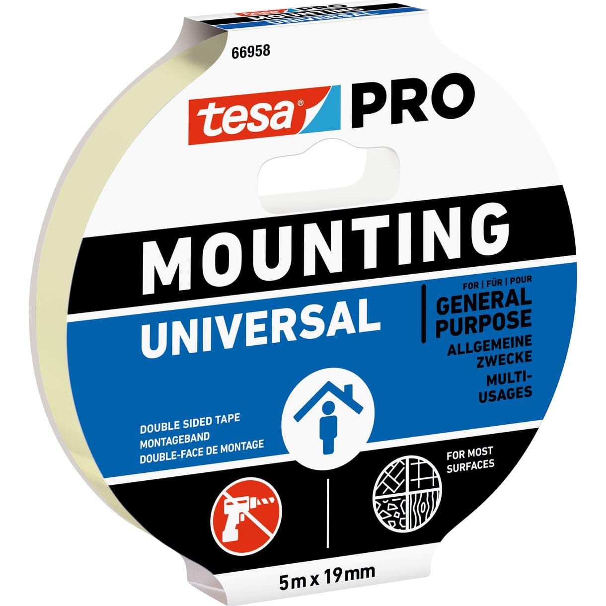 MONTERINGSTEJP 66958 PRO MOUNTING TESA UNIVERSAL 5MX19