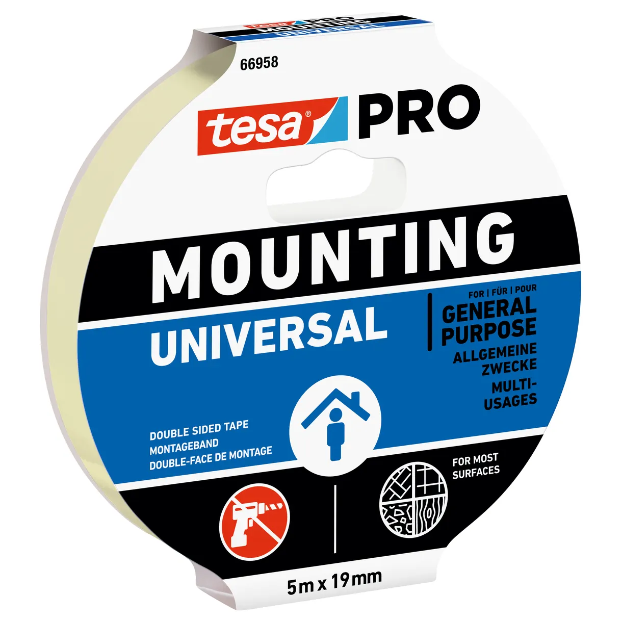 MONTERINGSTEJP 66958 PRO MOUNTING TESA UNIVERSAL 5MX19