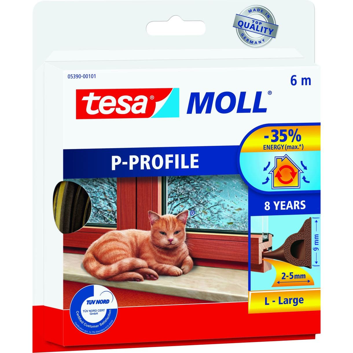 TÄTNINGSLIST P-LIST 5390 TESA 6MX9MMX5,5MM BRUN