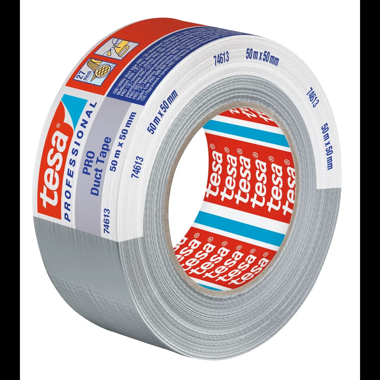 VÄVTEJP PRO 74613 TESA GRÅ 50MX50MM