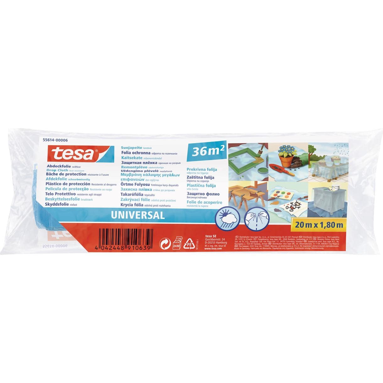 SKYDDSFOLIE UNIVERSAL 55614 TESA 36KVM 1800MMX20M