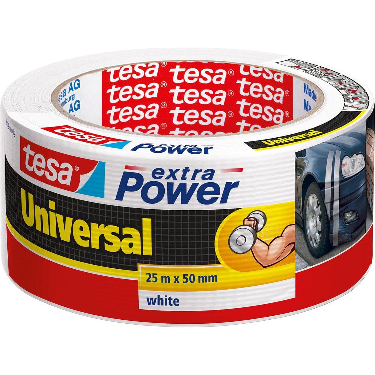 VÄVTEJP EXTRA POWER 56388 TESA UNIVERSAL VIT 50MM 25M