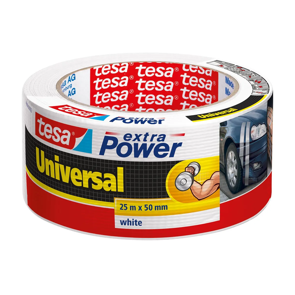 VÄVTEJP EXTRA POWER 56388 TESA UNIVERSAL VIT 50MM 25M