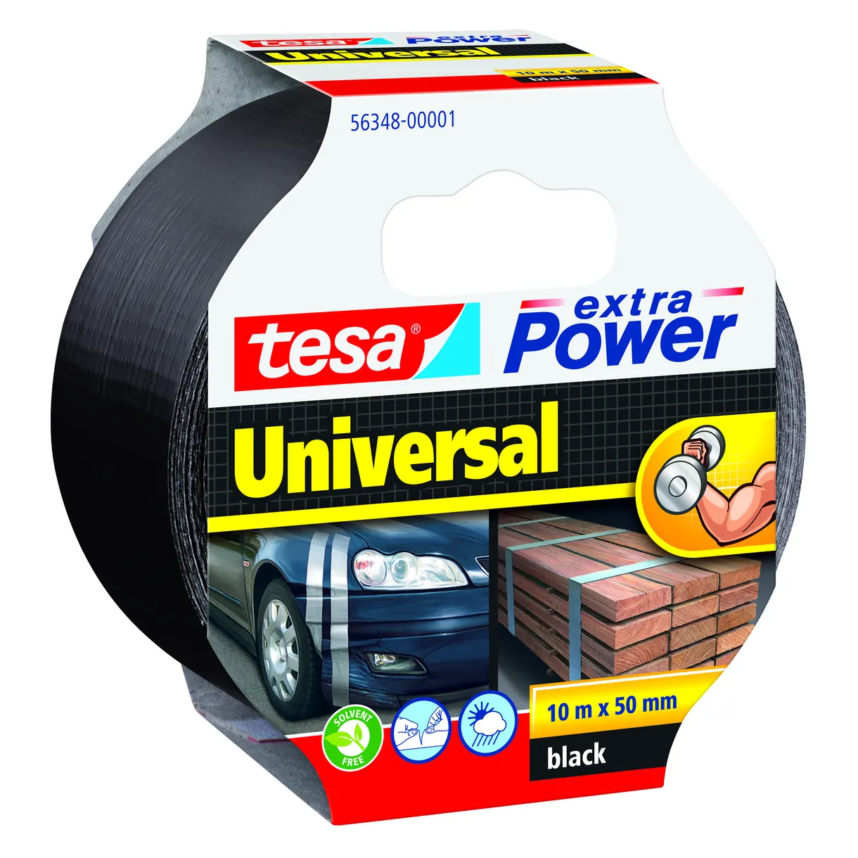 VÄVTEJP EXTRA POWER 56348 TESA UNIVERSAL SVART 50MM 10M