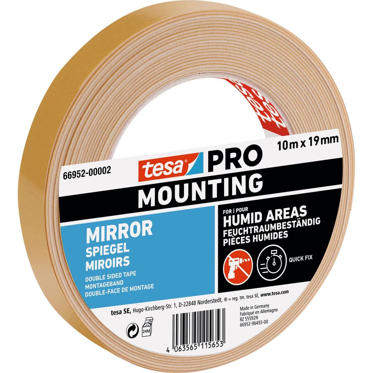 MONTERINGSTEJP 66952 PRO MOUNTING TESA SPEGEL 10MX19MM