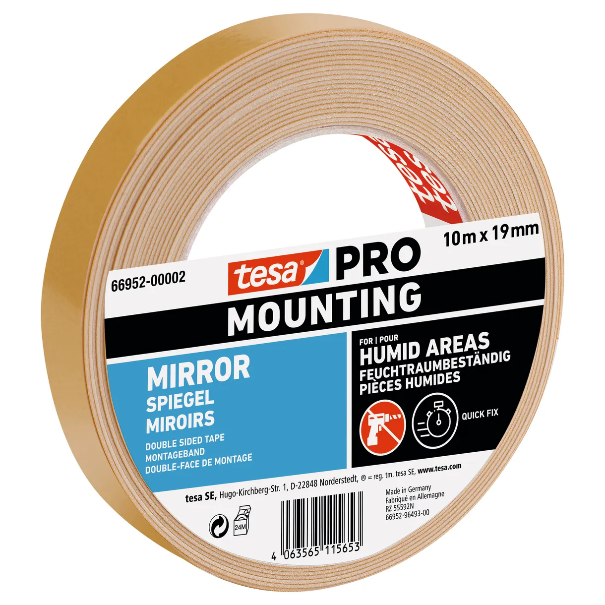 MONTERINGSTEJP 66952 PRO MOUNTING TESA SPEGEL 10MX19MM