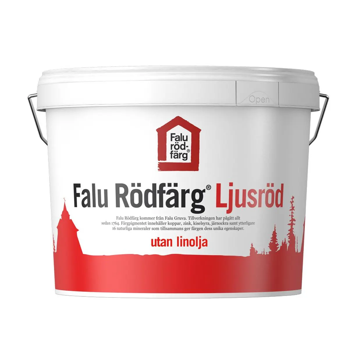 FALU RÖDFÄRG LJUSRÖD UTAN LINOLJA 10L