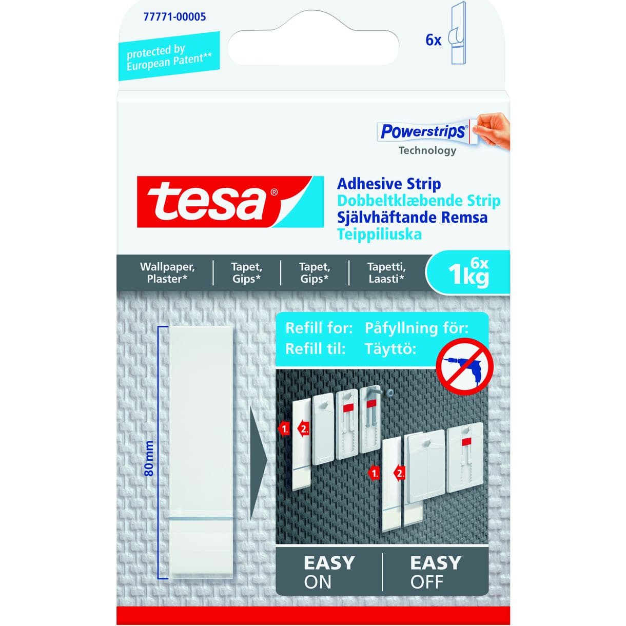 REMSA 77771 TESA SJÄLVHÄFTANDE TAPET/PUTS 1KG