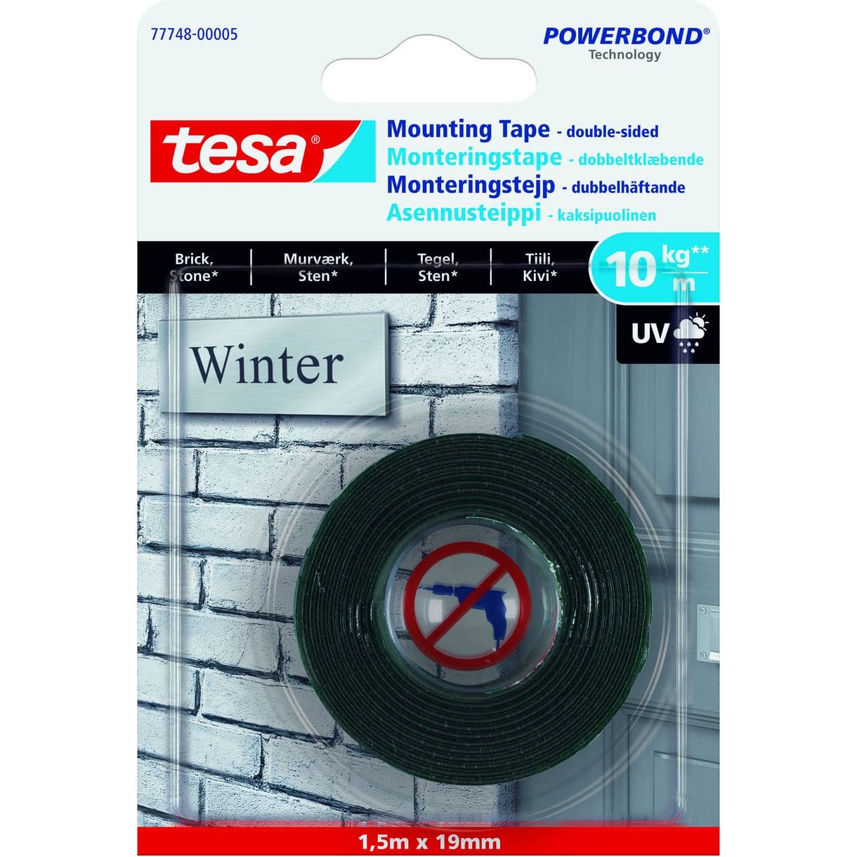 MONTERINGSTEJP 77748 TESA TEGEL/STEN 10KG/M