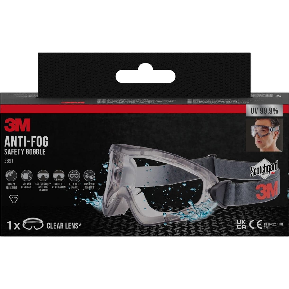 SKYDDSGLASÖGON 2891 SCOTCHGARD ANTI-FOG SAFETY GOGGLES