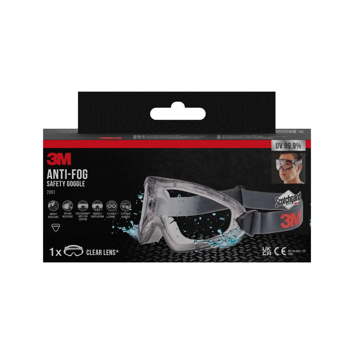 SKYDDSGLASÖGON 2891 SCOTCHGARD ANTI-FOG SAFETY GOGGLES