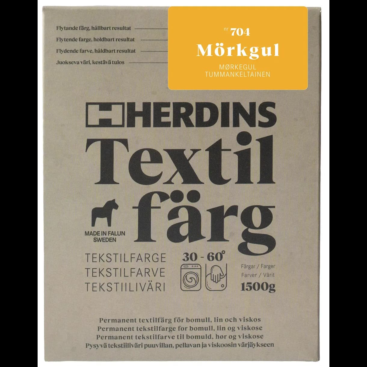 TEXTILFÄRG FLYTANDE MÖRKGUL