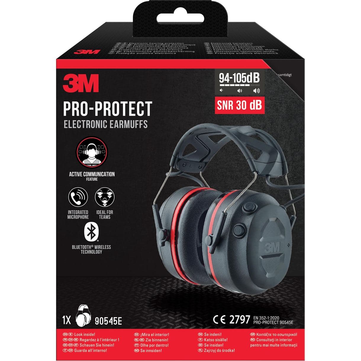 HÖRSELSKYDD 90545E PRO-PROTECT BLUETOOTH, SNR 30 DB, SVART