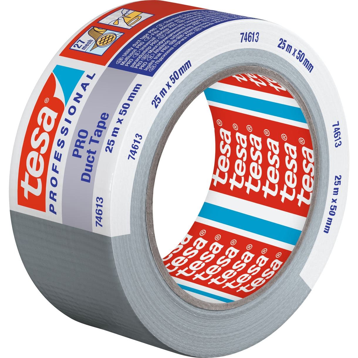 VÄVTEJP PRO 74613 TESA GRÅ 50MM 25M