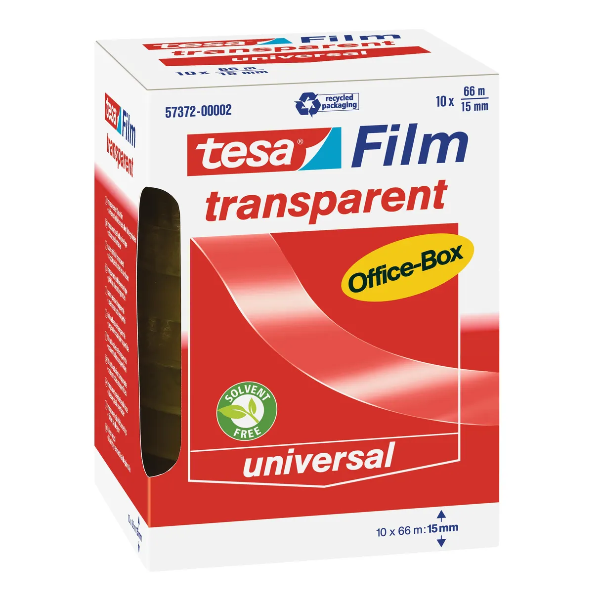 UNIVERSALTEJP 57372 TESA TRANSPARENT 66MX15MM