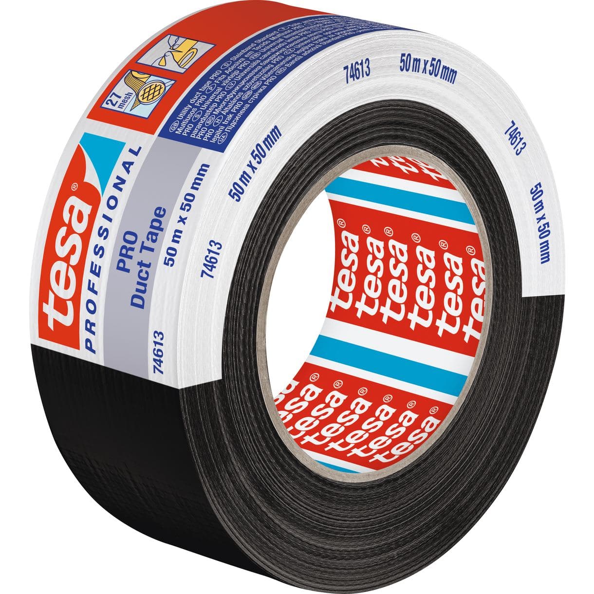 VÄVTEJP PRO 74613 TESA SVART 50MX50MM