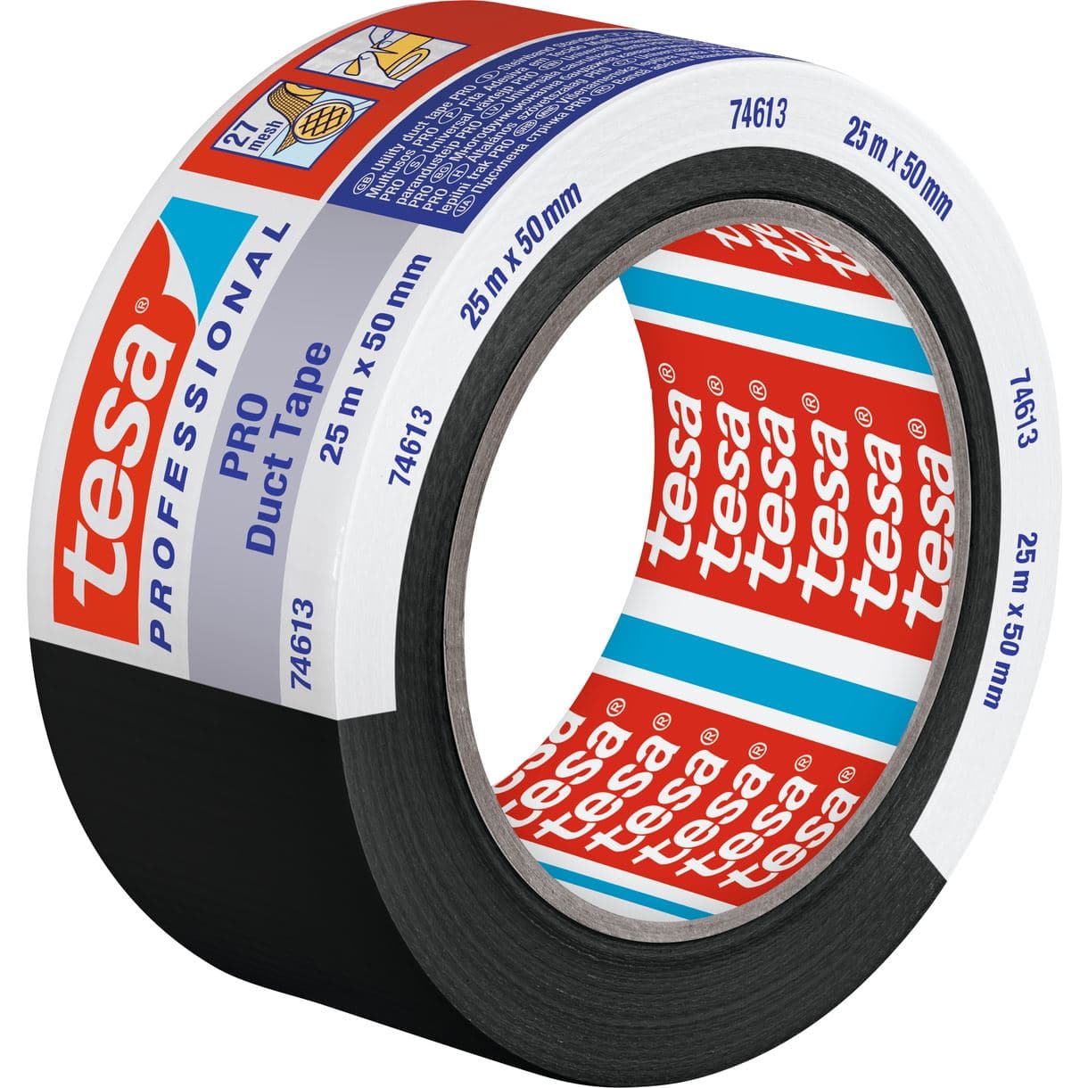 VÄVTEJP PRO 74613 TESA SVART 50MM 25M