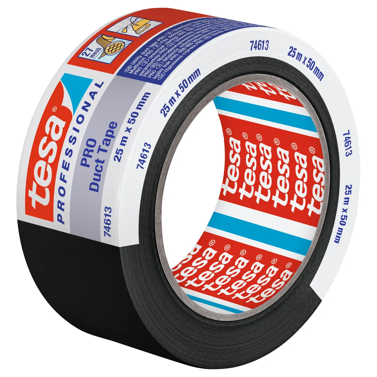 VÄVTEJP PRO 74613 TESA SVART 50MM 25M