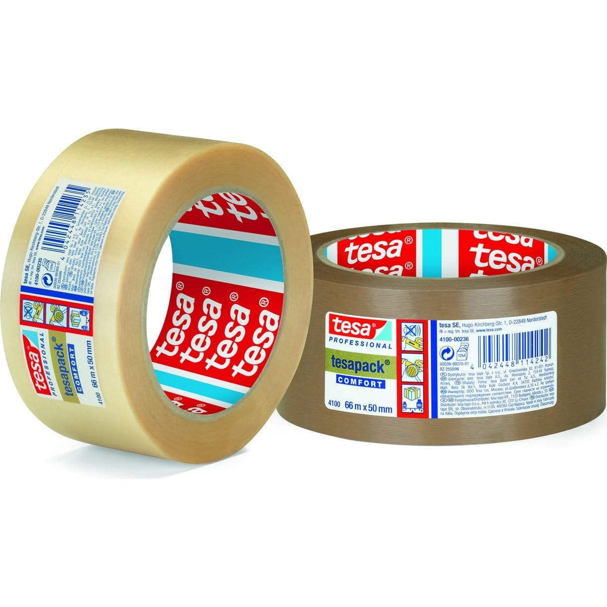 PACKTEJP PVC 4100 TESA TRP PRÄGLAD 66M 50MM