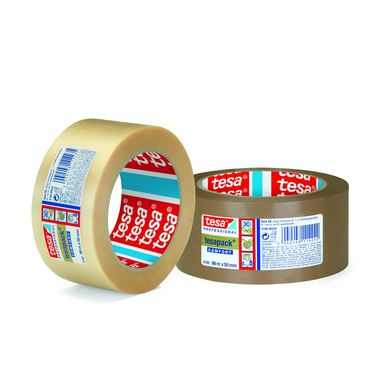 PACKTEJP PVC 4100 TESA TRP PRÄGLAD 66M 50MM