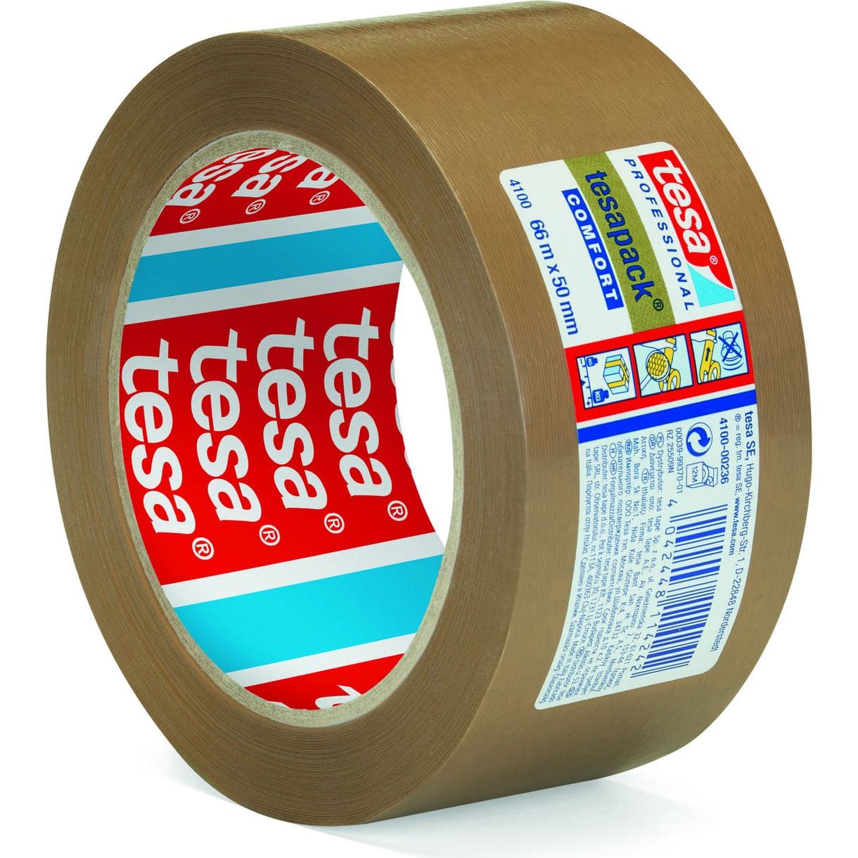 PACKTEJP PVC 4100 TESA TRP PRÄGLAD 50MM 66M