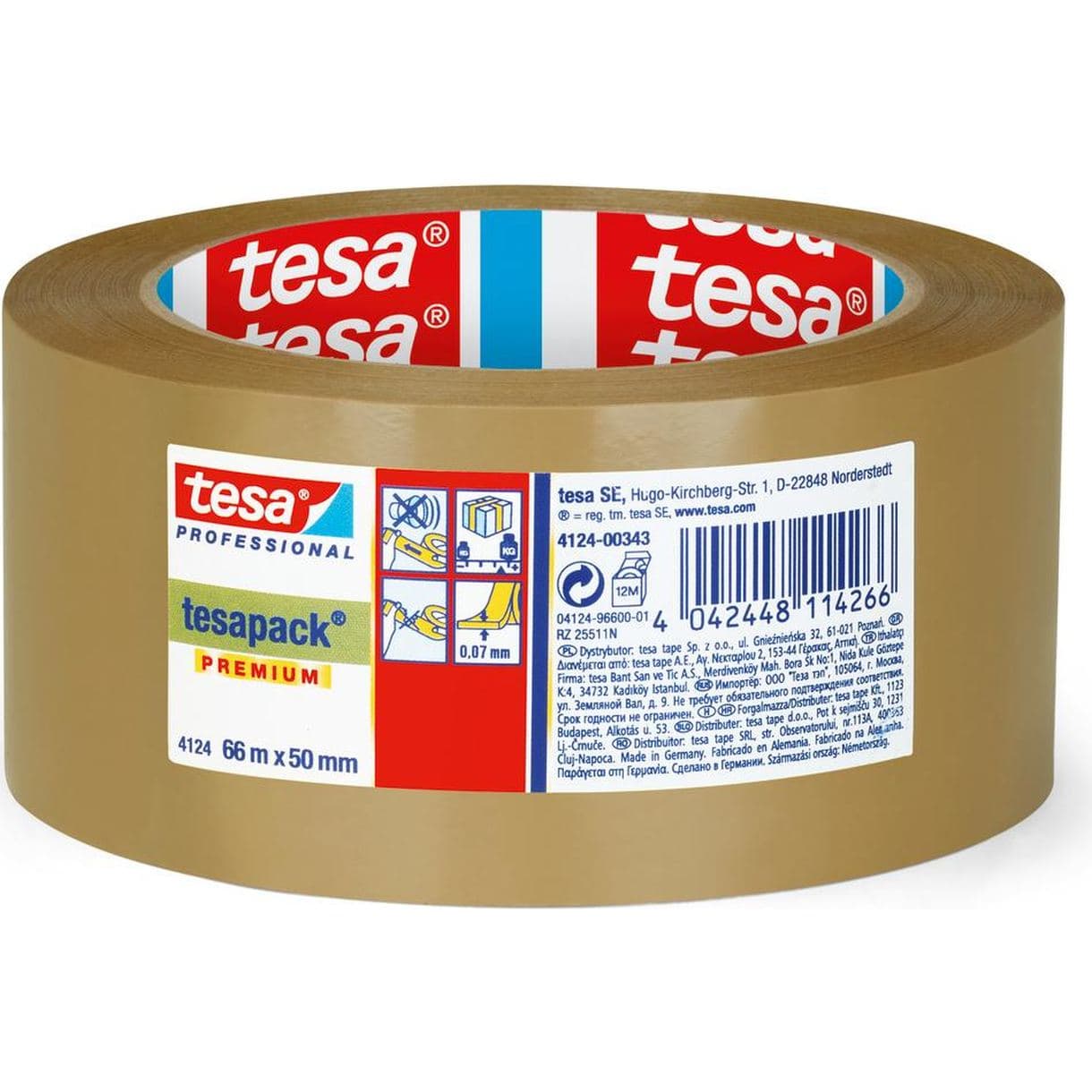 PACKTEJP 4124 TESA PVC BRUN 50MM 66M