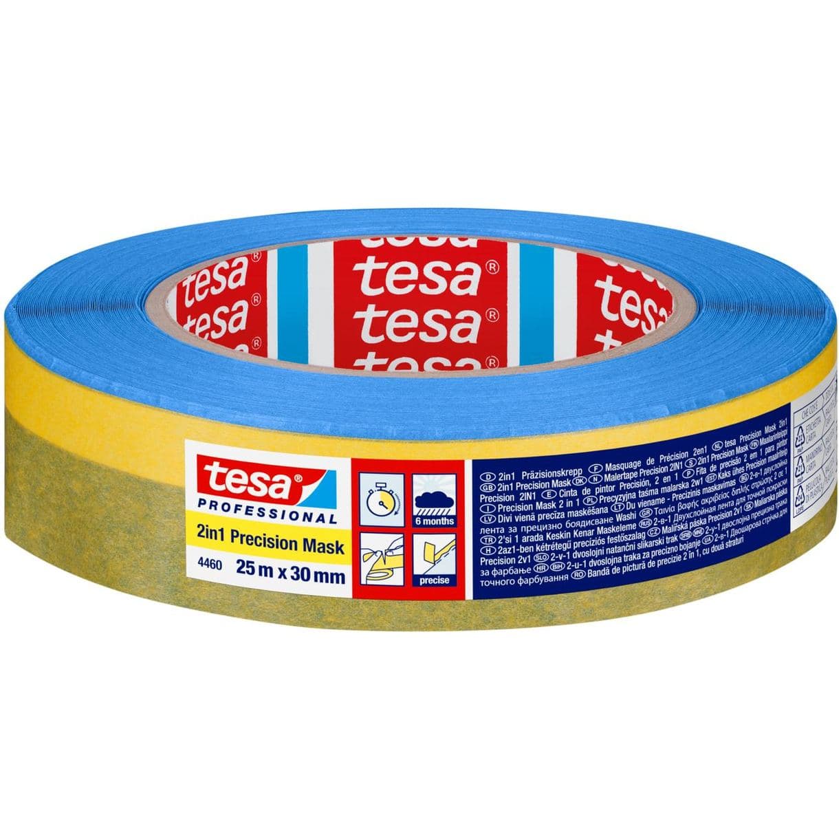 MASKERINGSTEJP 4460 TESA 2IN1 PRECISION 30MM 25M