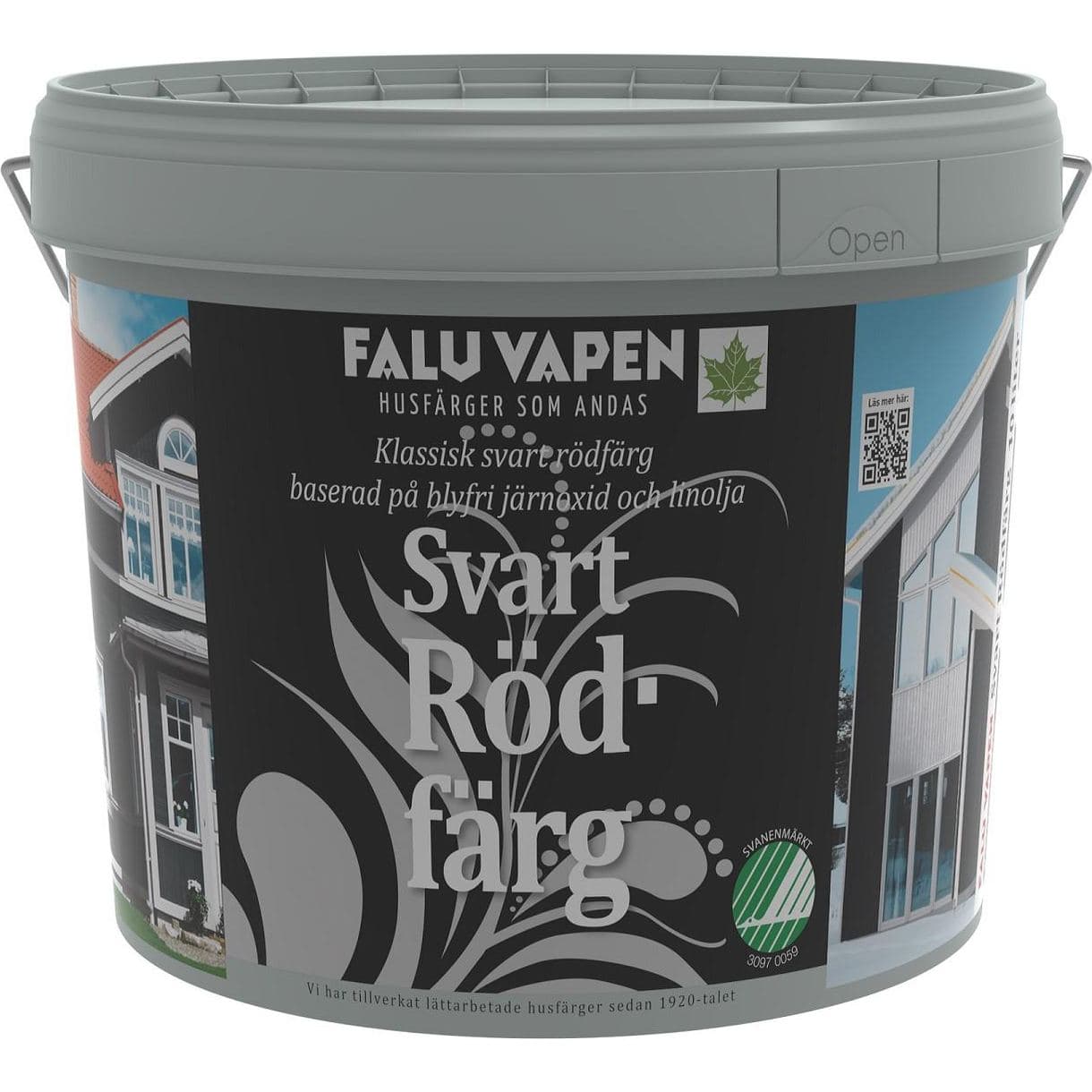 RÖDFÄRG FALU VAPEN SVART PENSELKVALITÉT 4L