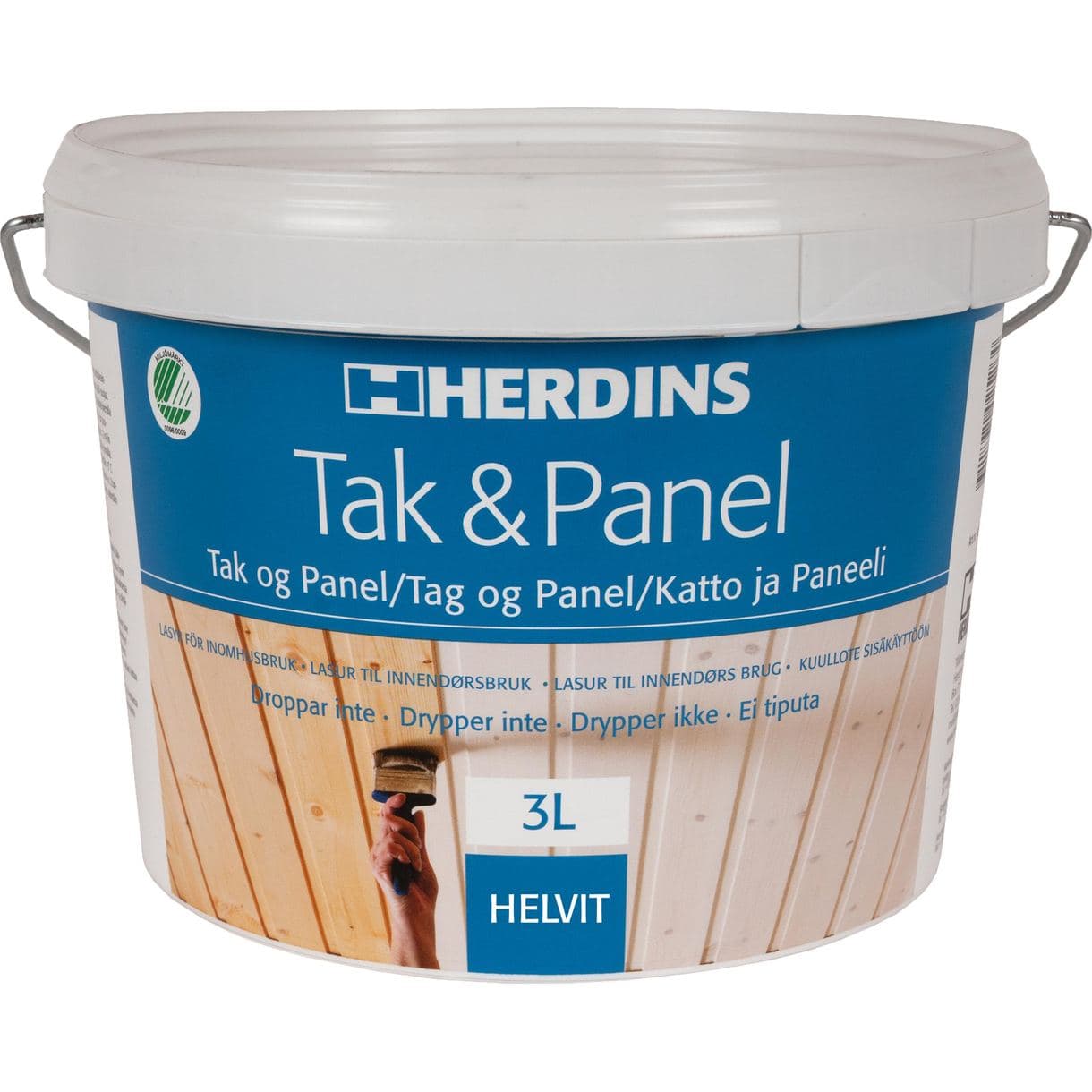 TAK- & PANELFÄRG HELVIT 3L
