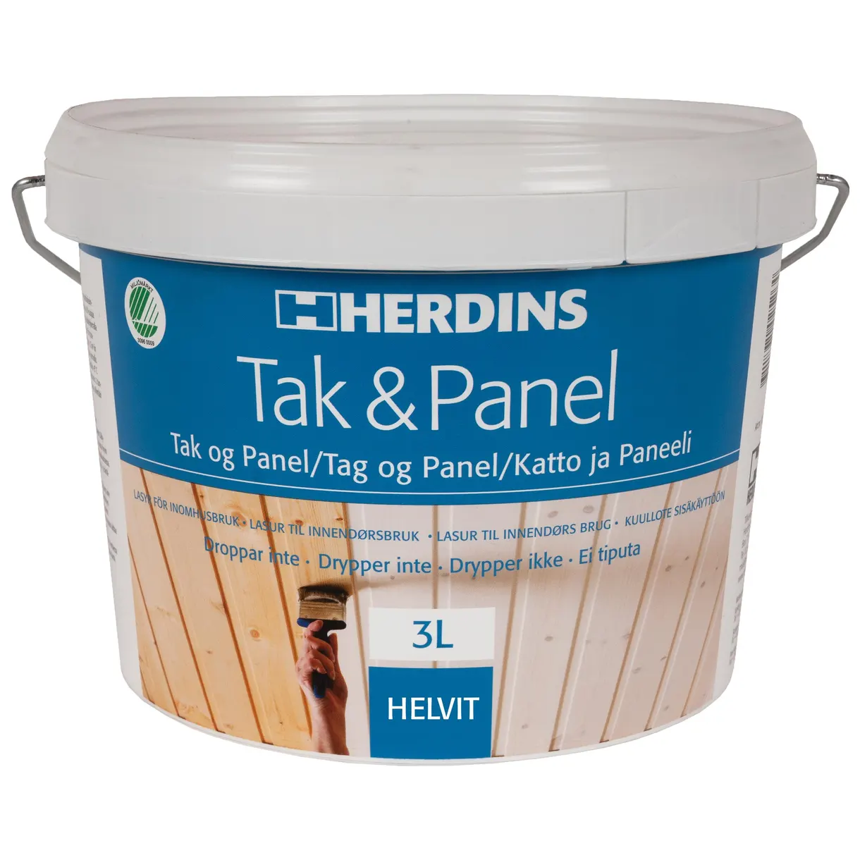 TAK- & PANELFÄRG HELVIT 3L