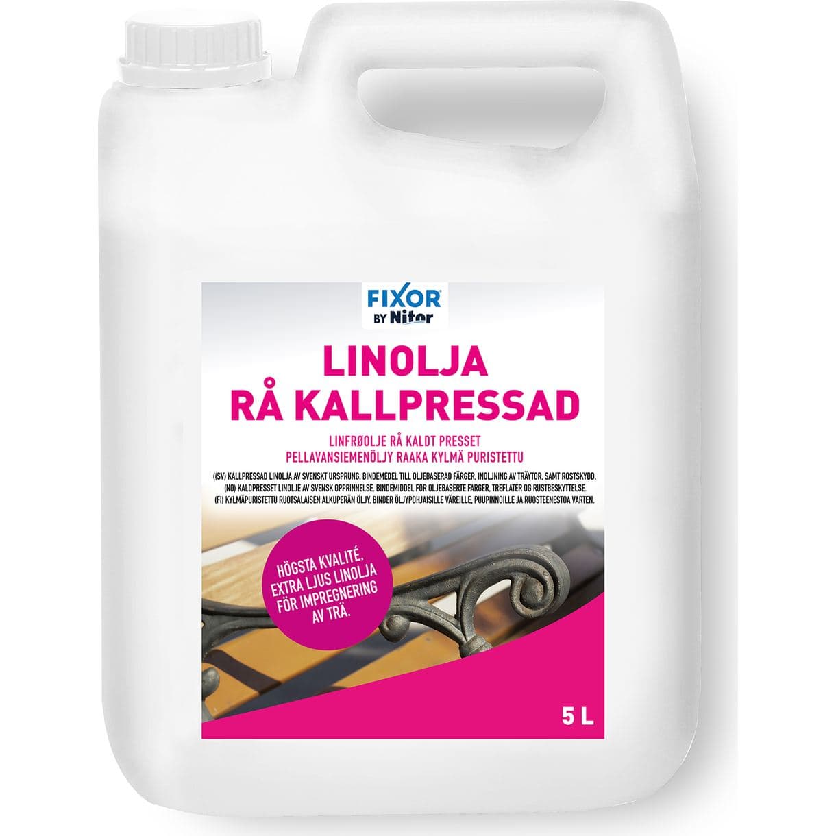 LINOLJA RÅ KALLPRESSAD 5L