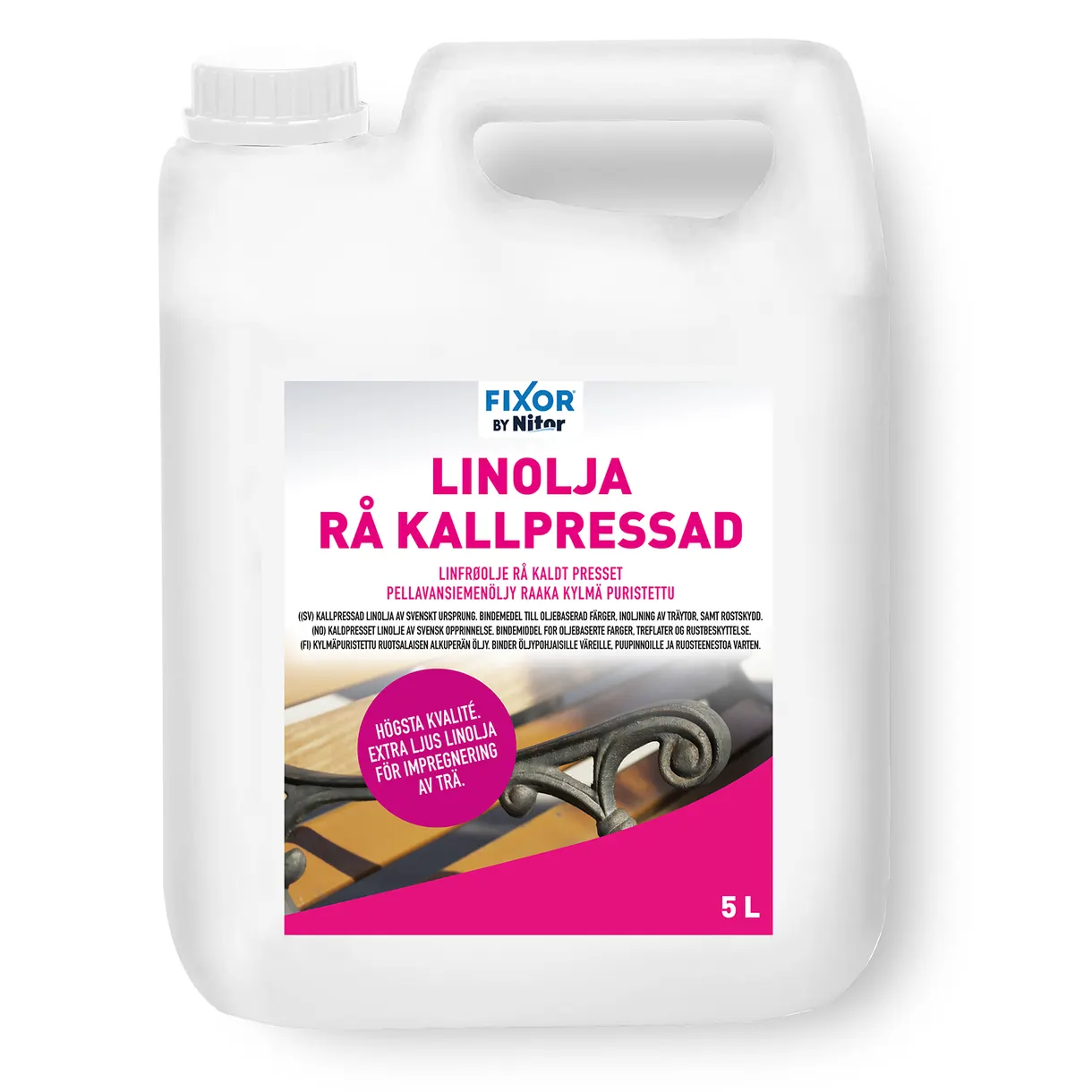 LINOLJA RÅ KALLPRESSAD 5L