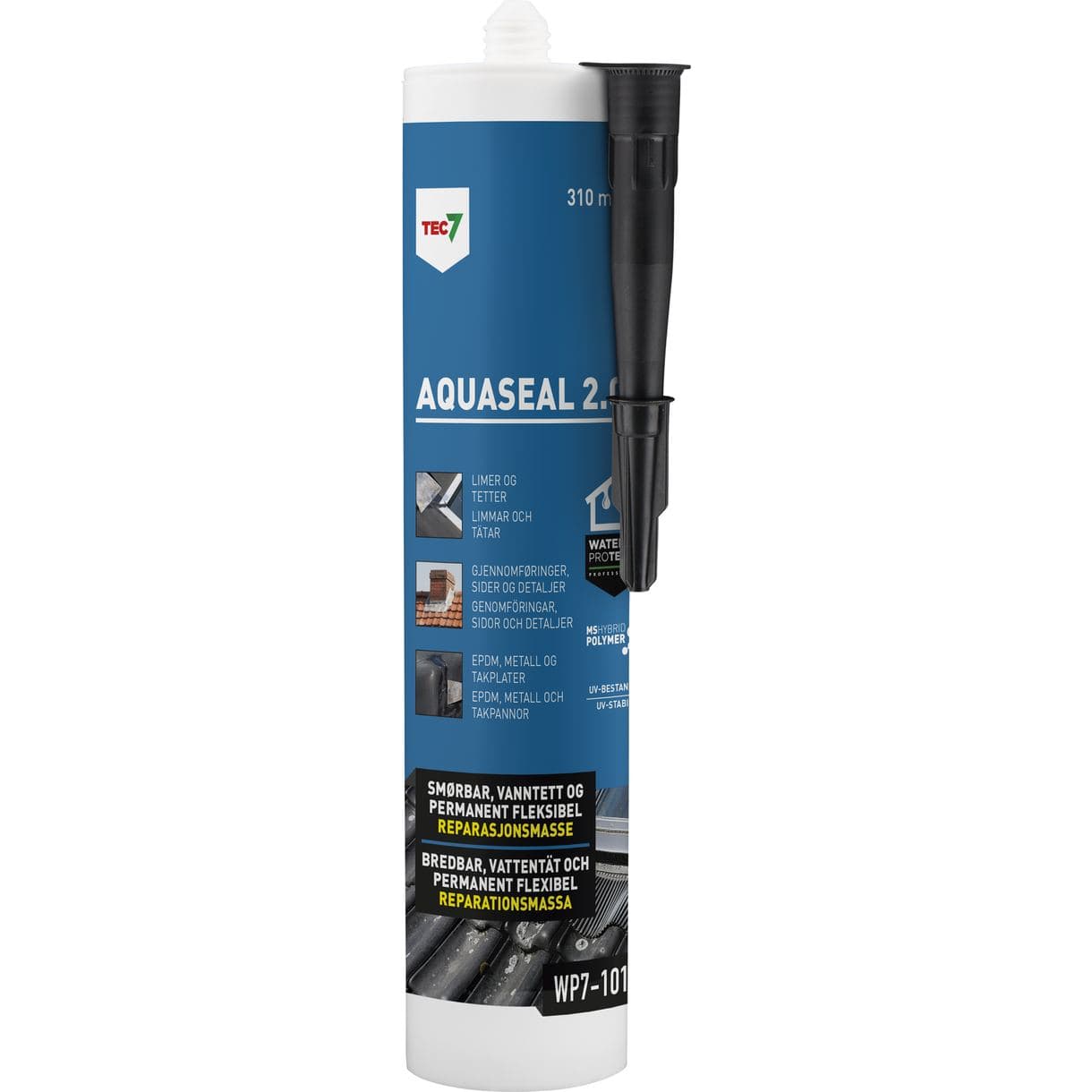 FOGMASSA AQUASEAL 2.0 SVART 310ML