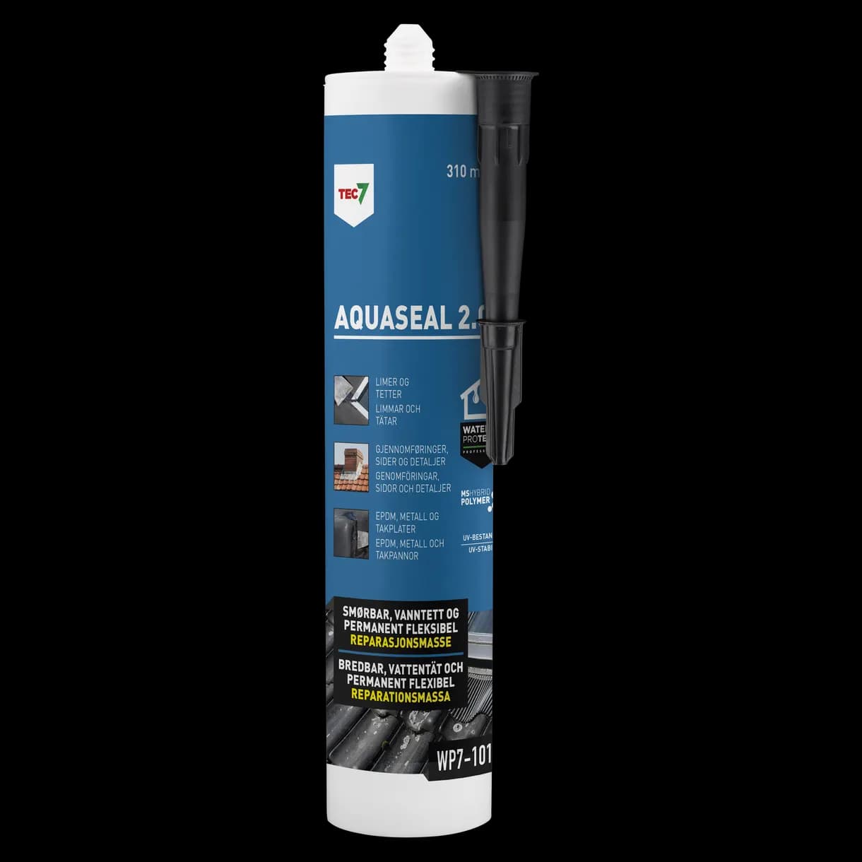 FOGMASSA AQUASEAL 2.0 SVART 310ML