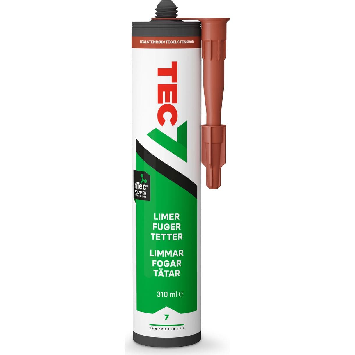 LIM&FOGMASSA TEC7 TEGELRÖD PATRON 310ML