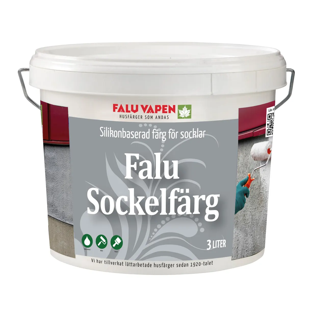 SOCKELFÄRG FALU VAPEN GRÅ 3L